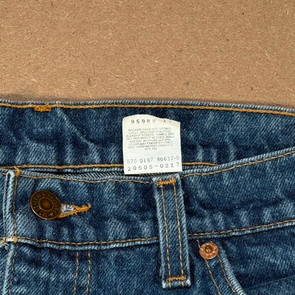 Vintage Levi's 505 Orange Tab Dark Blue Wash 1997 Jeans 90s Fits Size 36 x 29 - Picture 6 of 8